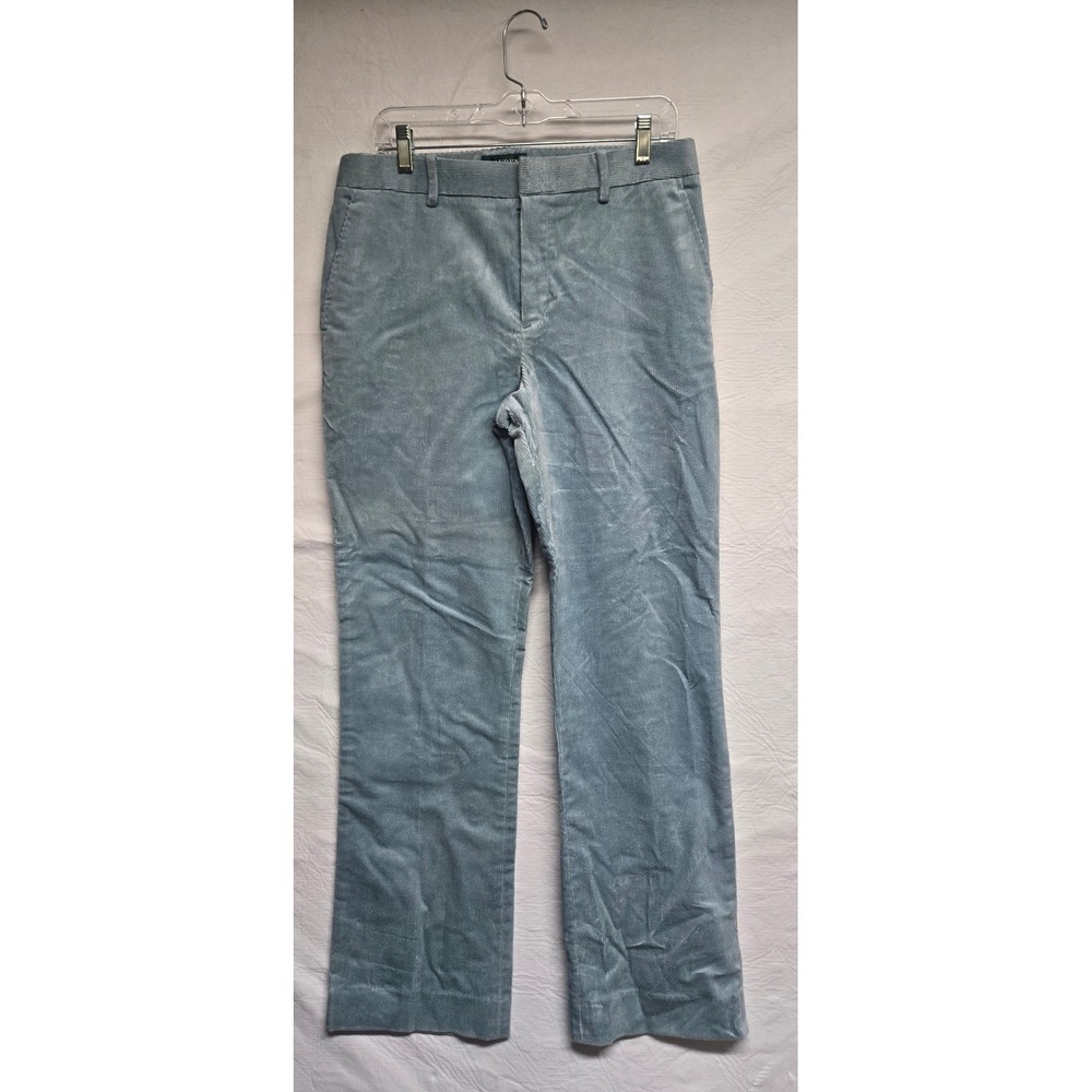 Lauren Ralph Lauren Blue Mist Corduroy Pants Stretch Women 10 NWT $79